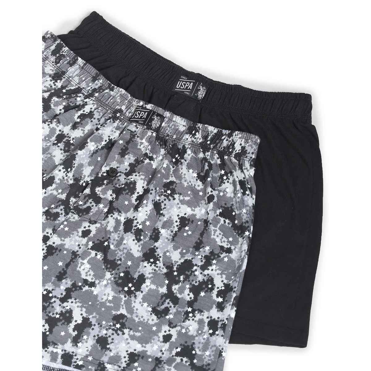 U.S. Polo Assn. | Boxers Pack of 2 | 30 | Boxers | OEX01 | Black and Grey