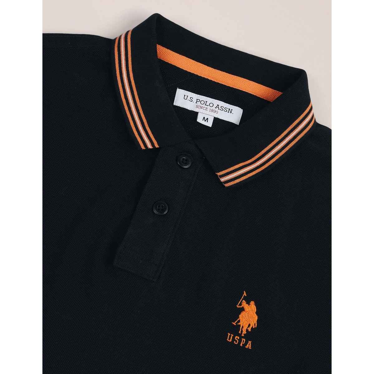 U.S. Polo Assn. Men's | Black Polo T-shirt | XL