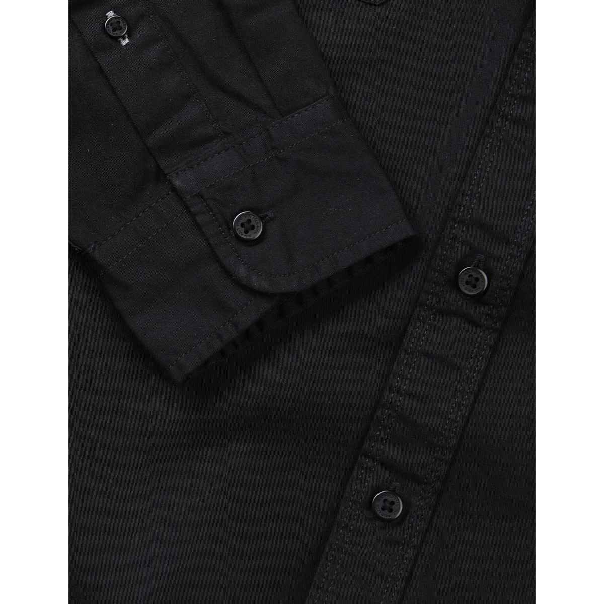USPA Cotton Casual Shirt For Men - Black - L