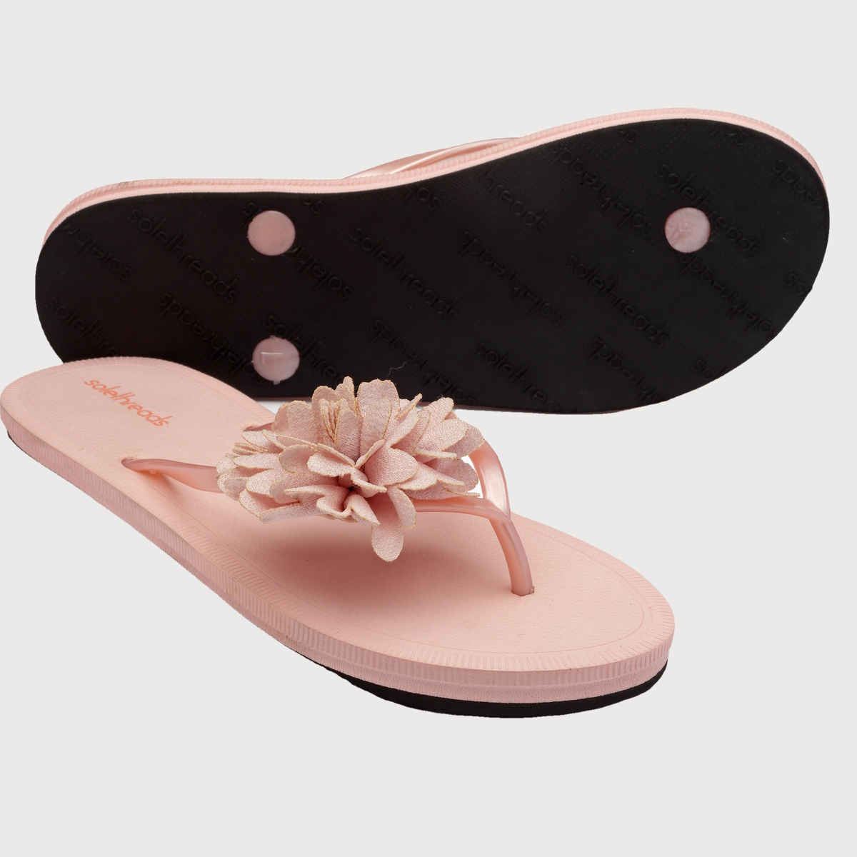 Solethreads Floret Powder Pink Flip-Flops & Slippers for Women | Size - India-UK 4