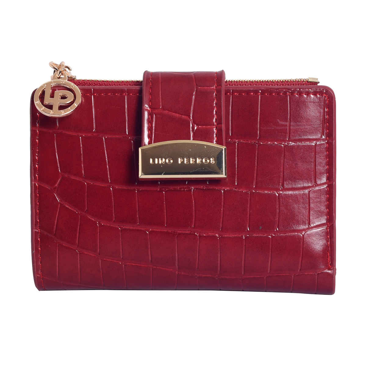 Lino Perros Women's Square Textured Wallet | Red