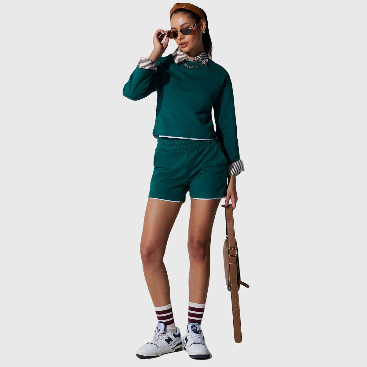 Cava Athleisure Green Zenfeel Shorts for Women | L
