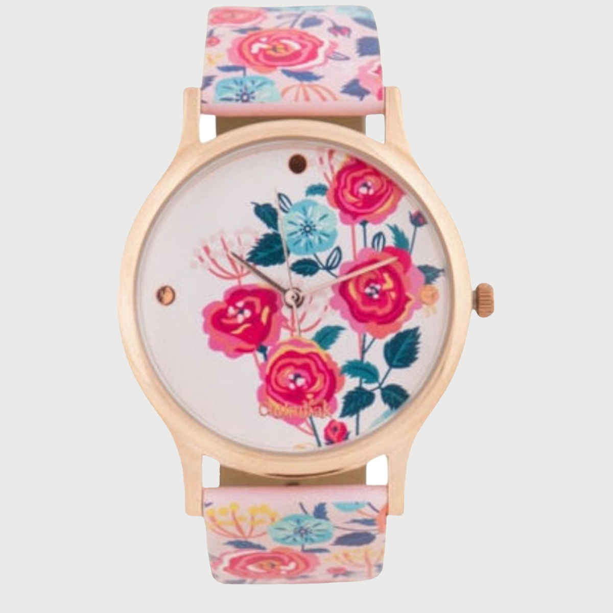 Chumbak Women's PU Round Analog Watch | Teal