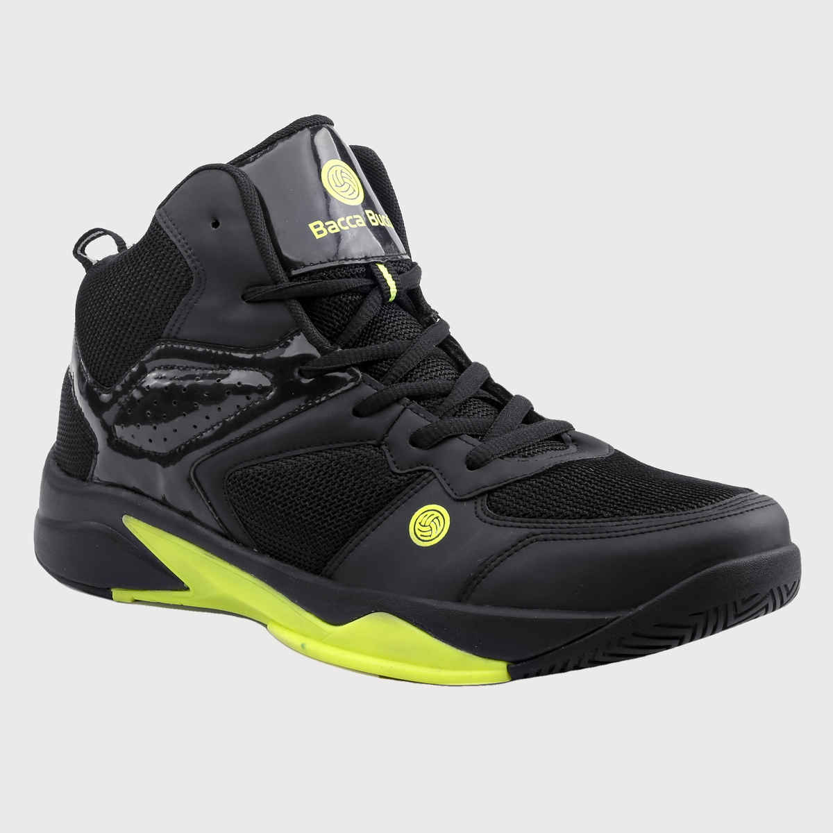 Bacca Bucci Men's Wager Premium Basketball Shoes | Black UK - 8