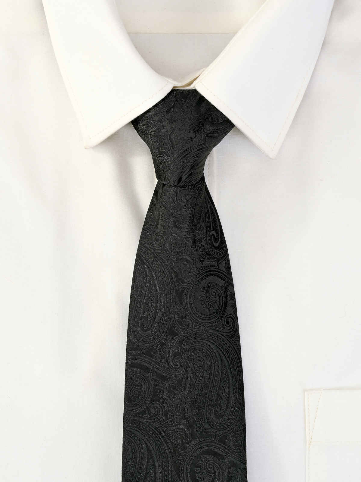 Calvadoss Woven Design Broad Tie | CALT-2238 | Black