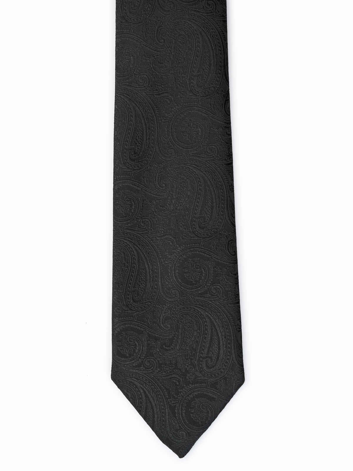 Calvadoss Woven Design Broad Tie | CALT-2238 | Black
