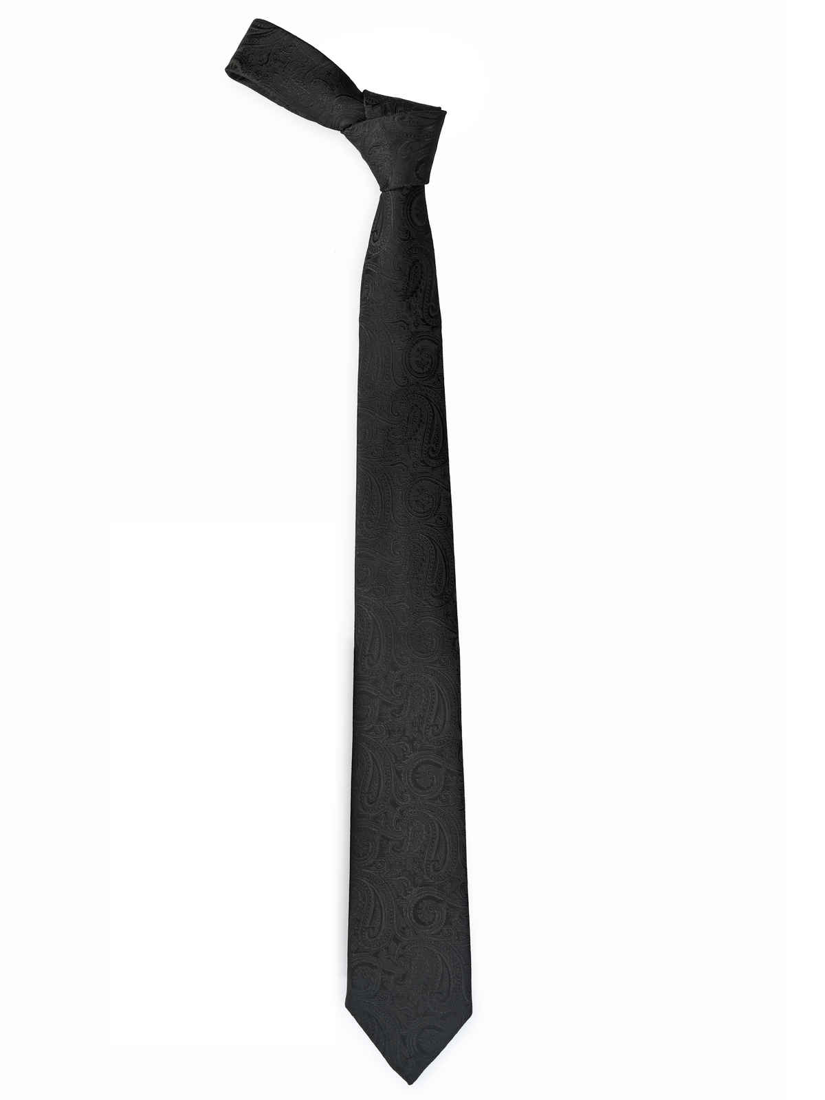 Calvadoss Woven Design Broad Tie | CALT-2238 | Black