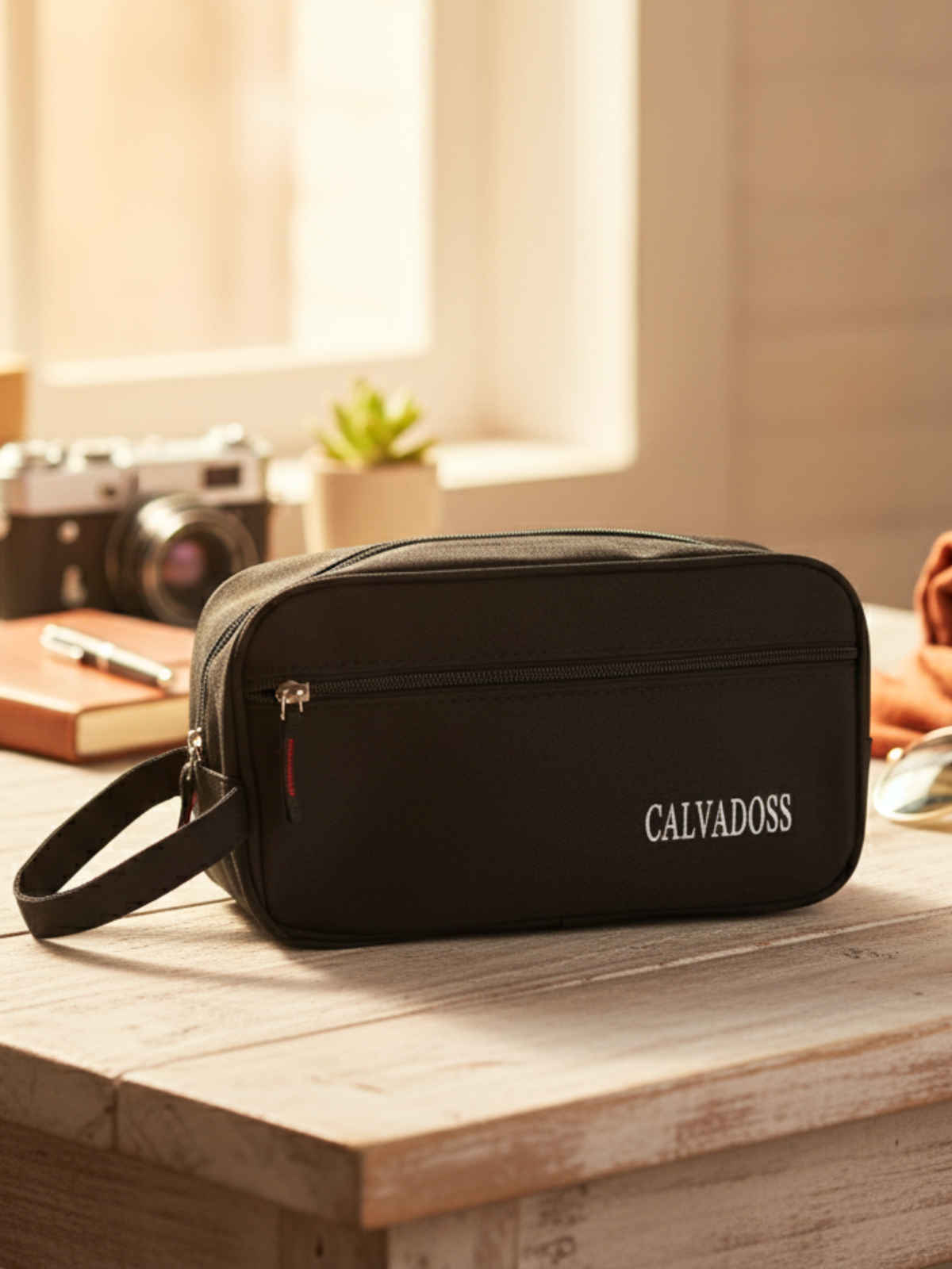 Calvadoss Travel Kit - Essential Toiletry & Grooming Pouch for Men & Women | Black