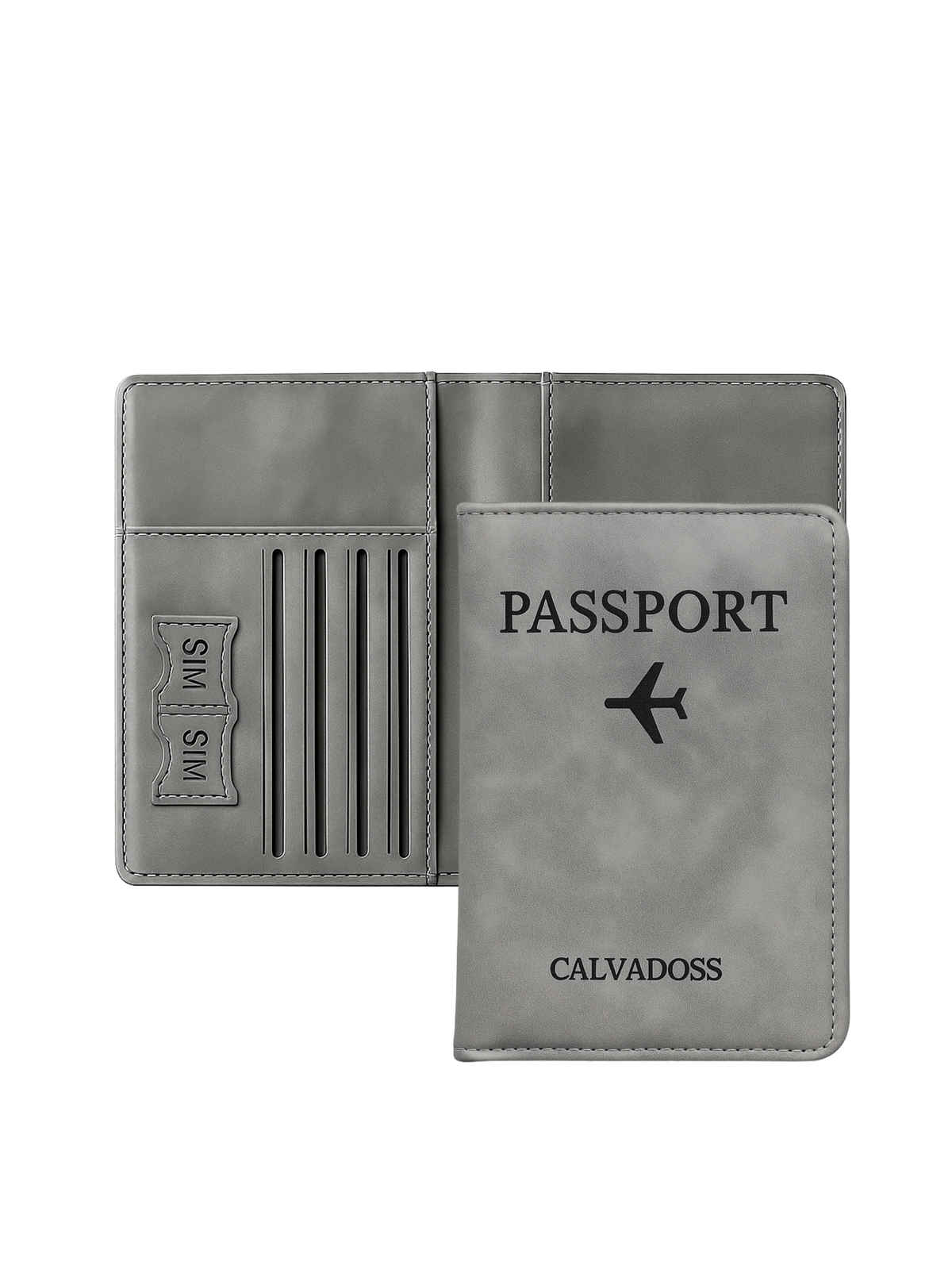 Calvadoss Travel Passport Holder | Grey