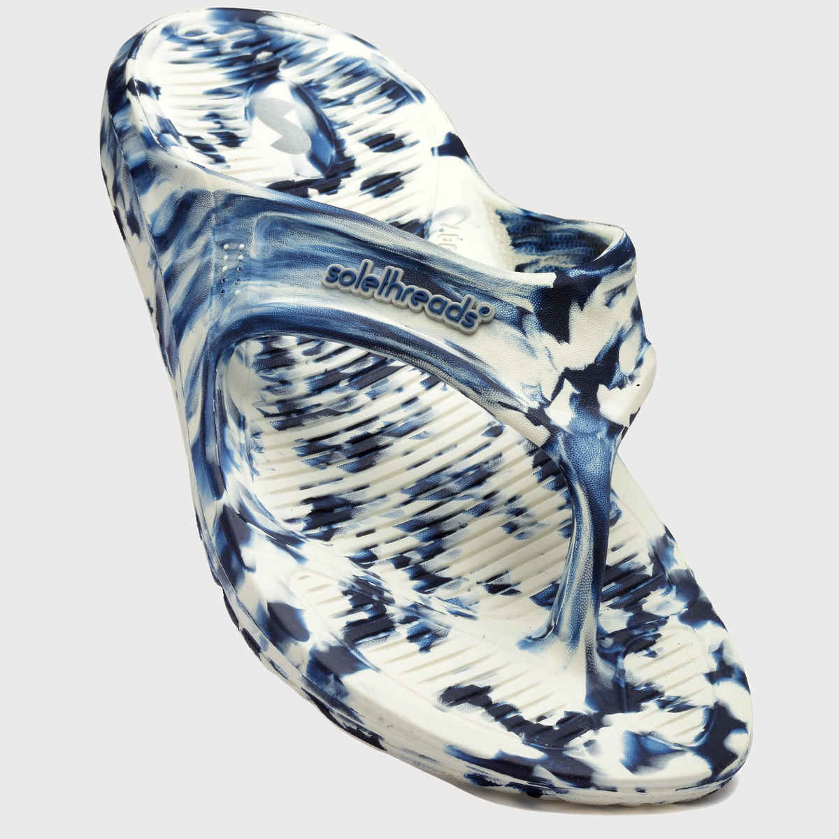 Solethreads Ortho Elite Marble Navy Flip-Flops & Slippers for Men | Size - India-UK 7