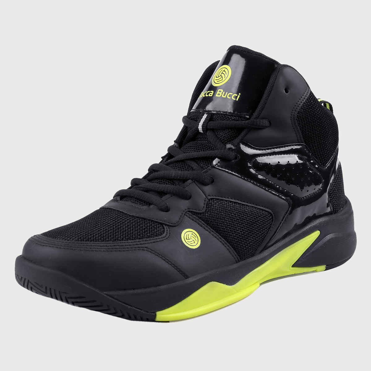 Bacca Bucci Men's Wager Premium Basketball Shoes | Black UK - 7