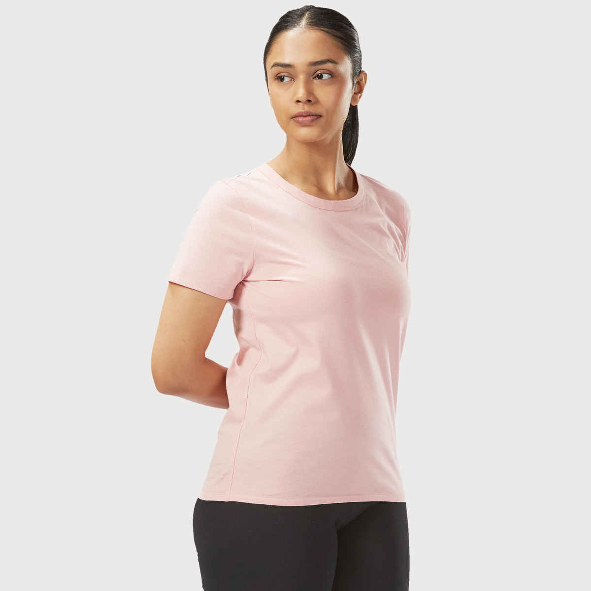 Decathlon Domyos Women's Cotton Activewear T-shirt | Light Pink | M