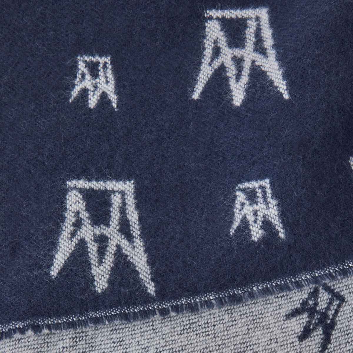 Accessorize London Women's Crown Emblem Jacquard Blanket Scarf - Blue