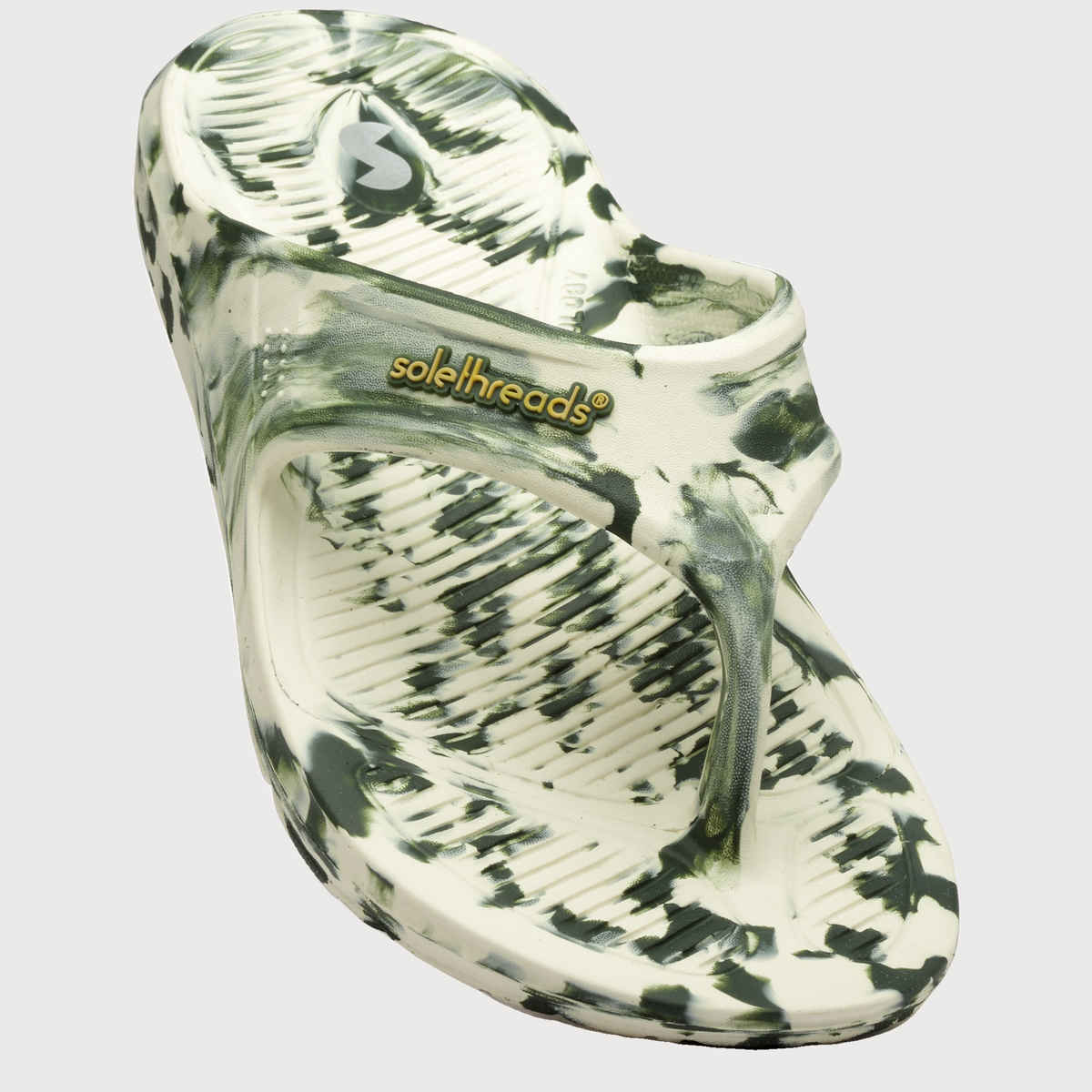 Solethreads Ortho Elite Marble Olive Flip-Flops & Slippers for Men | Size - India-UK 8