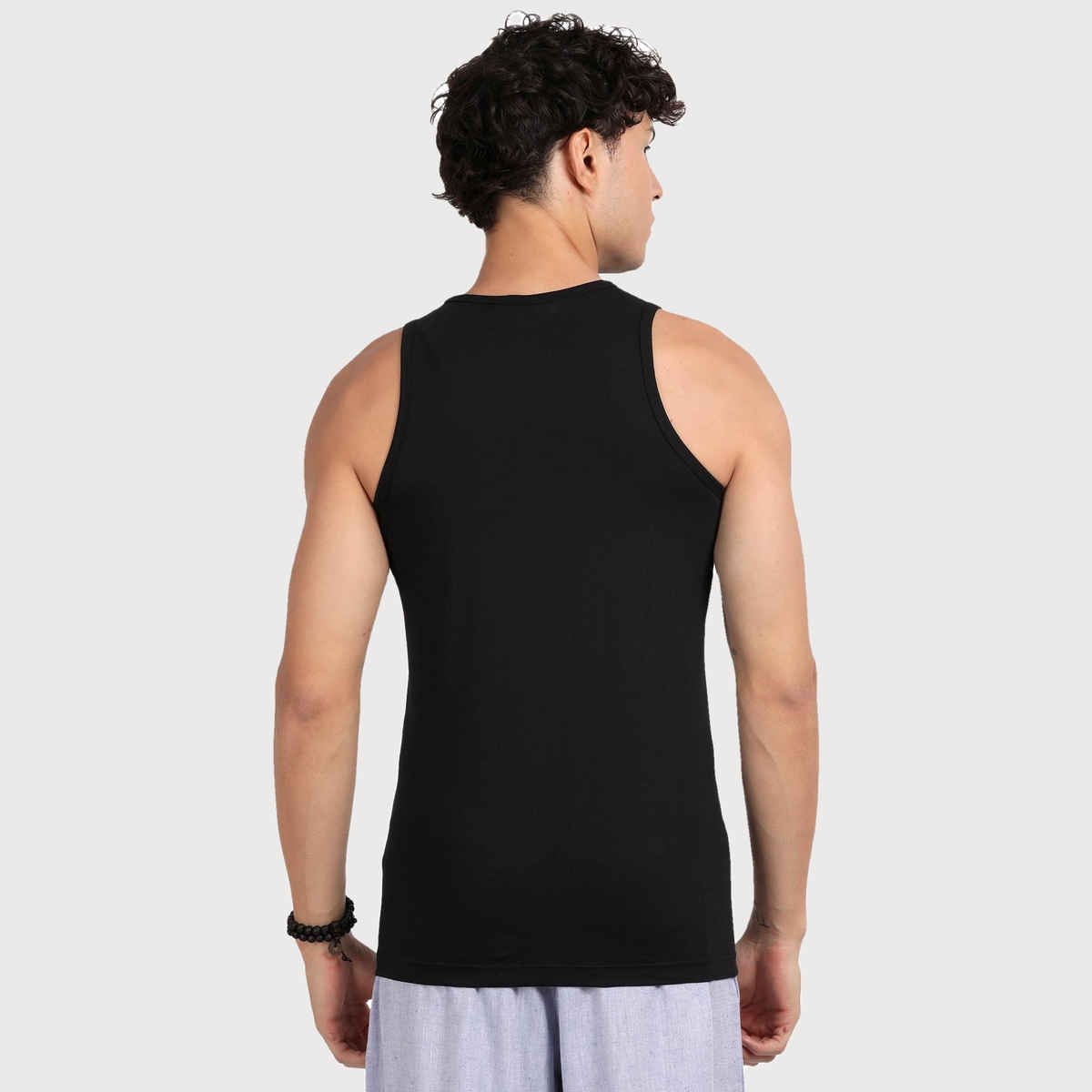 Pepe Jeans Mens Black Cotton Solid Gym Vest - Pack of 1 (S) Comfort Fit, Soft Fabric, Breathable