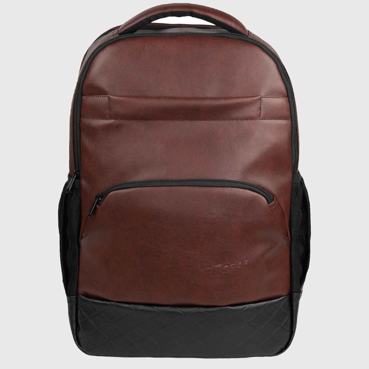 F Gear Unisex Solid Artificial Leather 25 L Laptop Backpack | Brown - 15.6 Inches