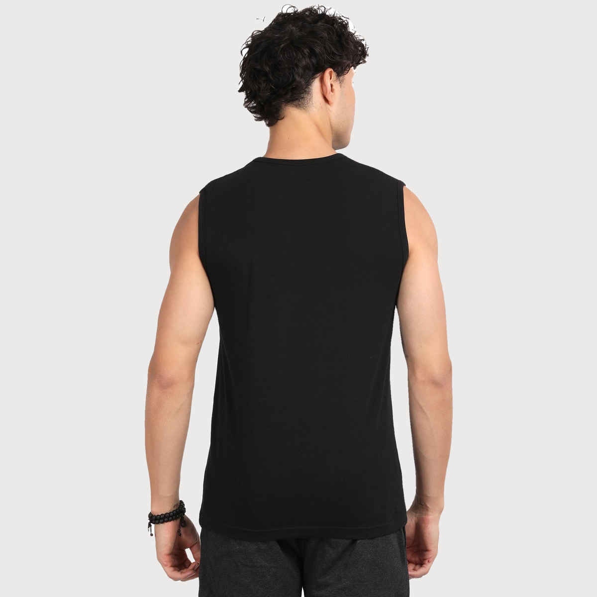 Pepe Jeans Mens Black Cotton Solid Gym Vest - Pack of 1 (XXL) Comfort Fit, Soft Fabric, Breathable