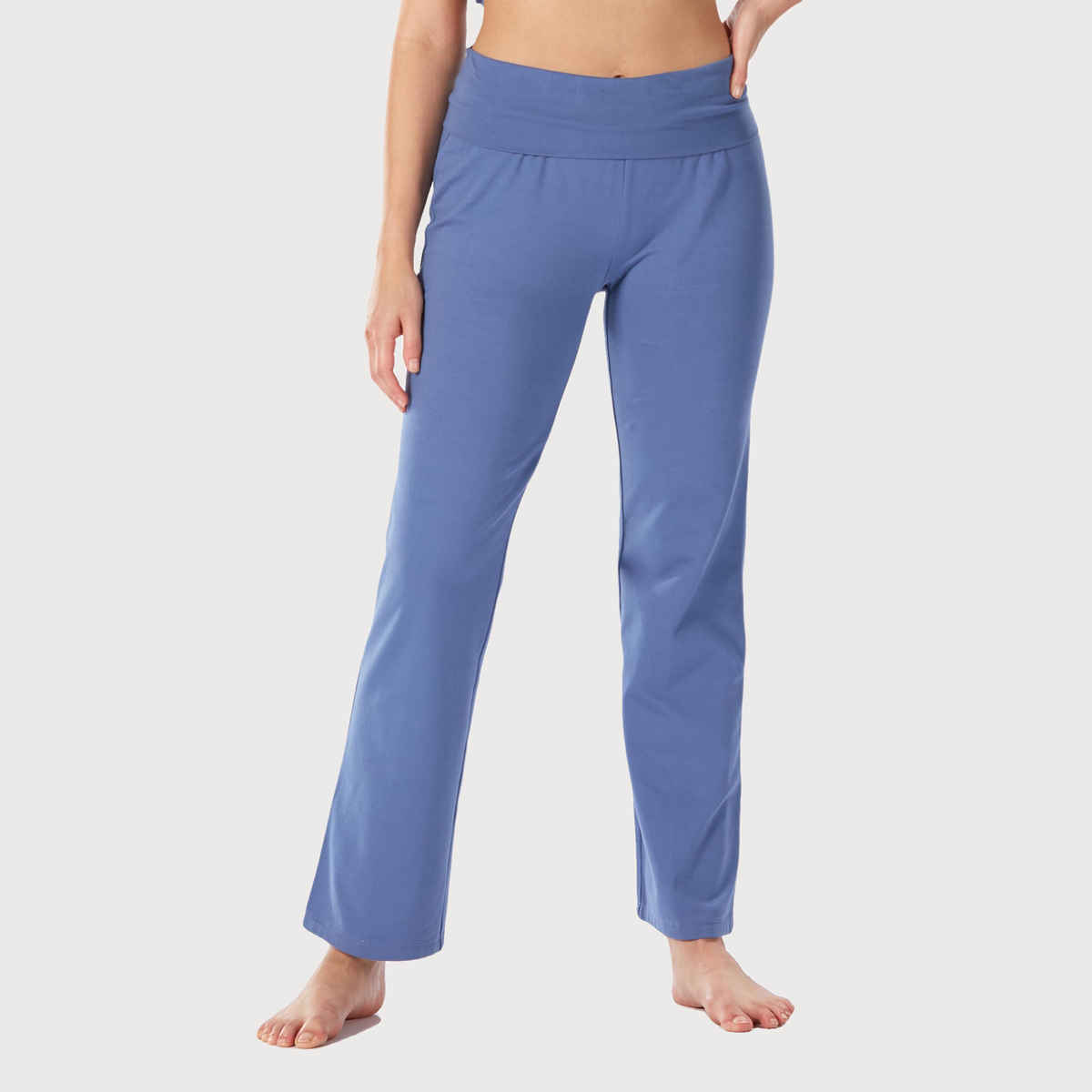 Decathlon | Kimjally WoMen's Cotton Comfort Fit Yoga Pants | Blue - M