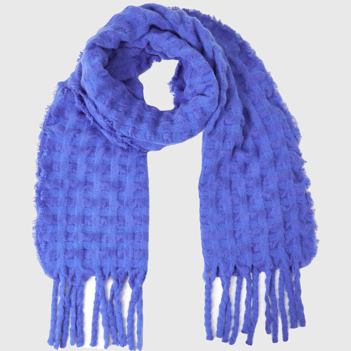 Accessorize London Women's Textured Blanket Scarf | Blue