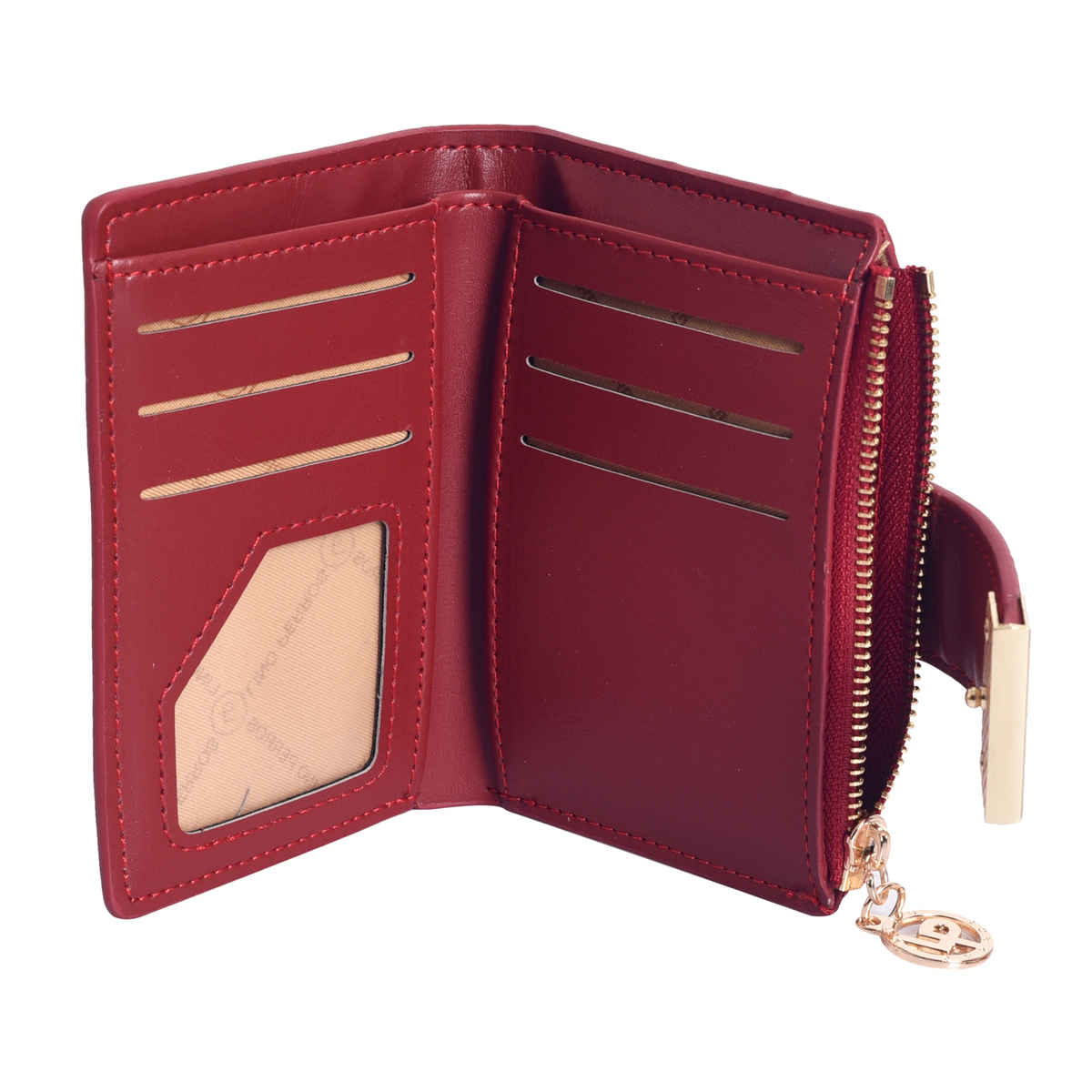 Lino Perros Women's Square Textured Wallet | Red