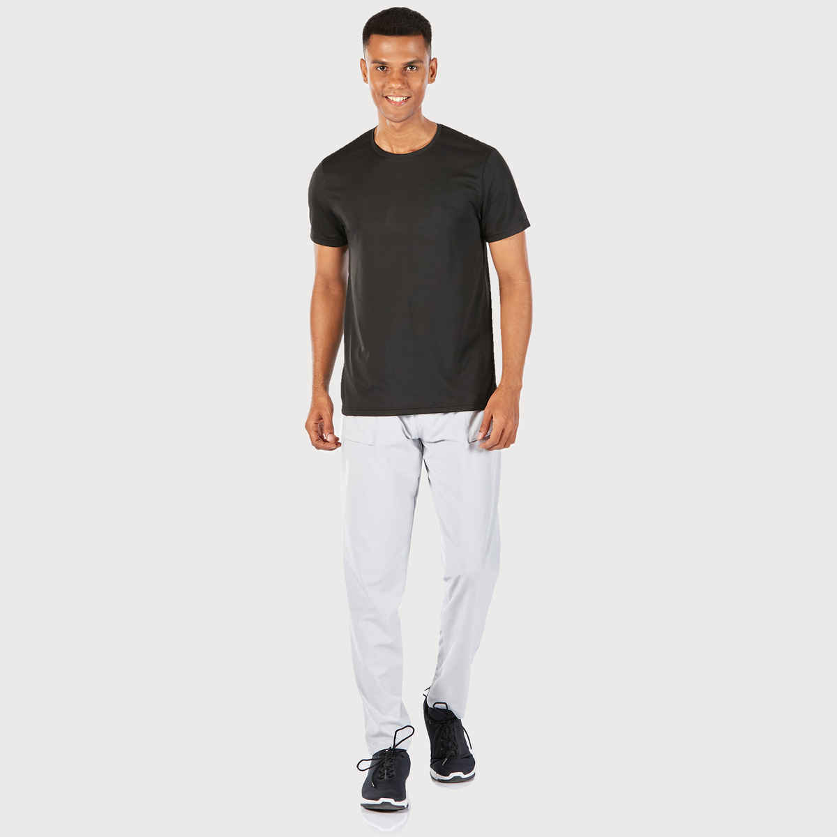 Decathlon | Domyos Men's Regular Fit Cotton T-shirt | Black - M
