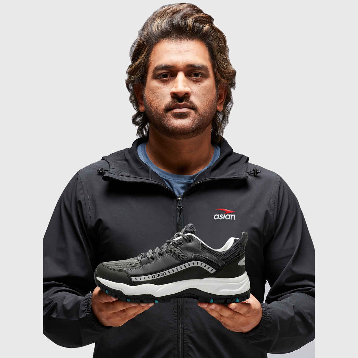 Asian Men s Everest-01 Dark Grey Trekking Shoes | UK-10