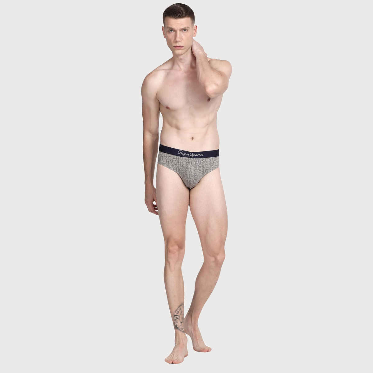 Pepe Jeans Mens 100% Cotton Printed Brief - Pack of 1 (L) Comfort Fit, Soft Fabric, Breathable