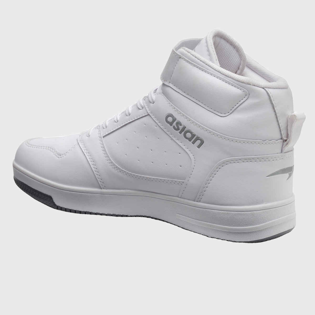 Asian Carnival-01 Hightop Sneakers For Men Full White | UK-8