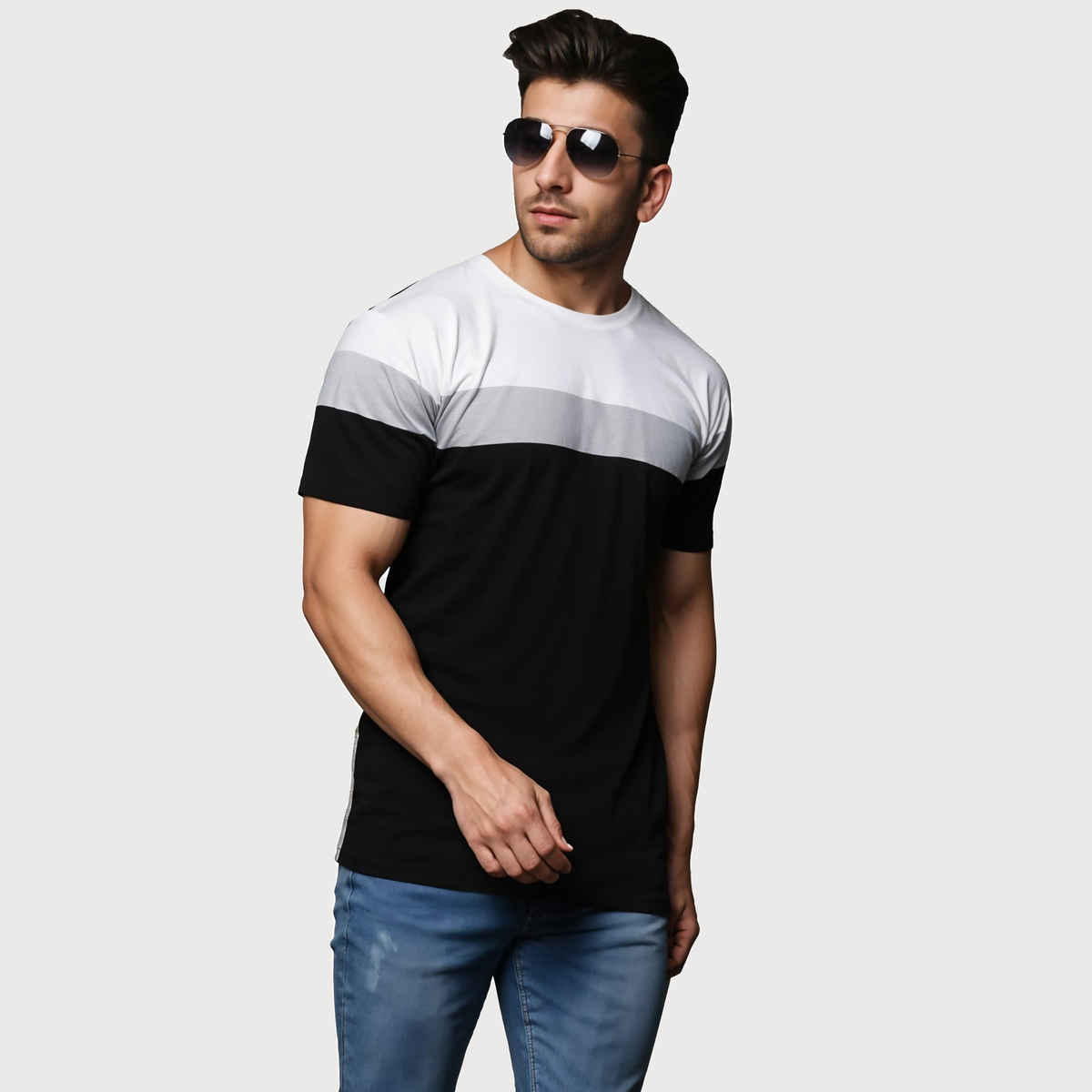 Smartees Men's Printed T-shirt | Style No 32 | White - M