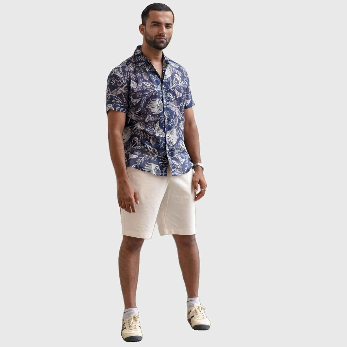 Suta Men's Cotton Shirt | Blue - L