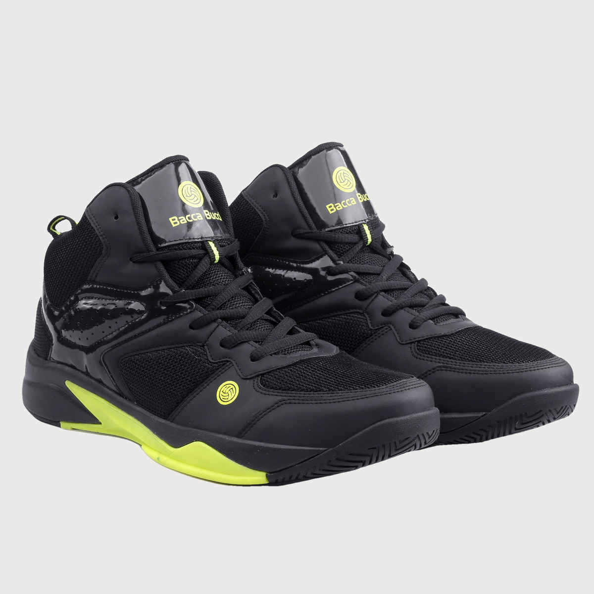 Bacca Bucci Men's Wager Premium Basketball Shoes | Black UK - 8