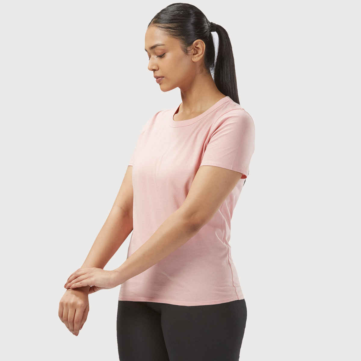Decathlon | Domyos WoMen's Cotton Activewear T-Shirt | Light Pink - L