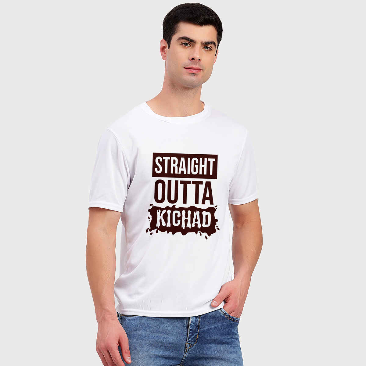 Freecultr Unisex Printed T-shirt Straight Outta Kichad | White | S