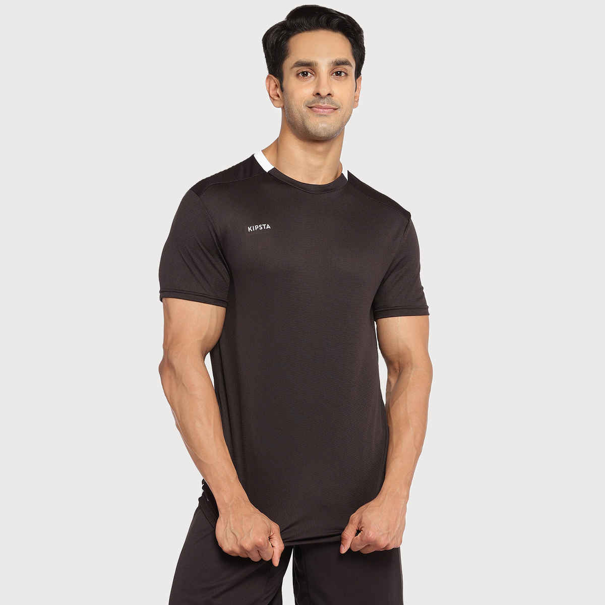 Decathlon | Kipsta Unisex Football T-Shirts - Black - XL