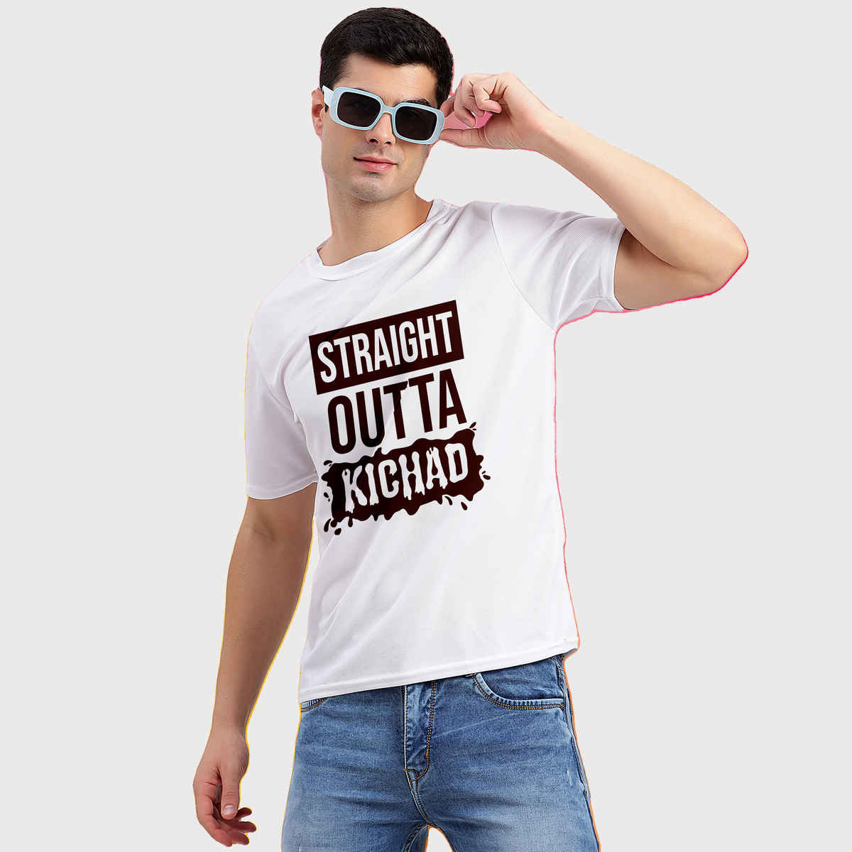 Freecultr Unisex Printed T-shirt Straight Outta Kichad | White | S