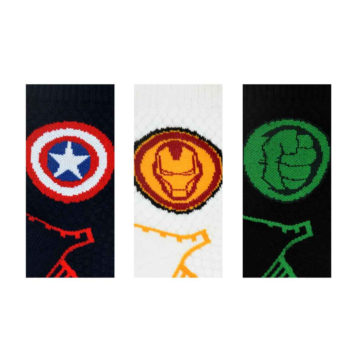 SocksXpress by Balenzia Marvel Men's High Ankle Half Cushioned Sports Socks