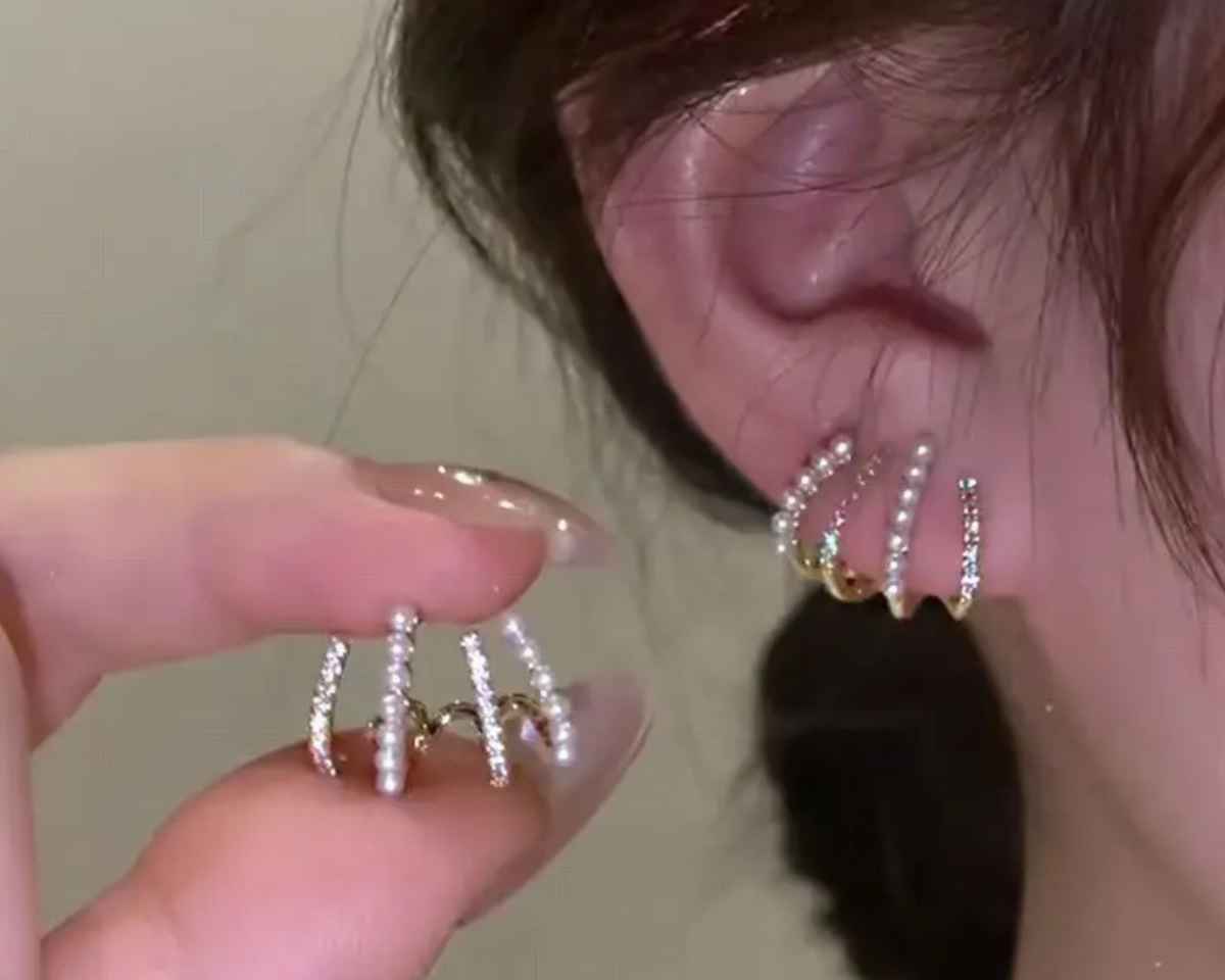 Estailo Fashion Bling Blogger Stud Earring for Women | Stylish Lightweight Statement Jewellery | E0001133