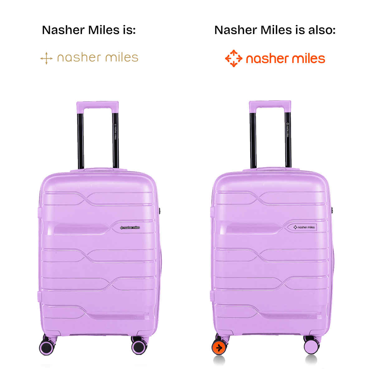 Nasher Miles Paris Check-In Hard Sided Polypropylene 24 Inch|65 cm Trolley Bag - Purple