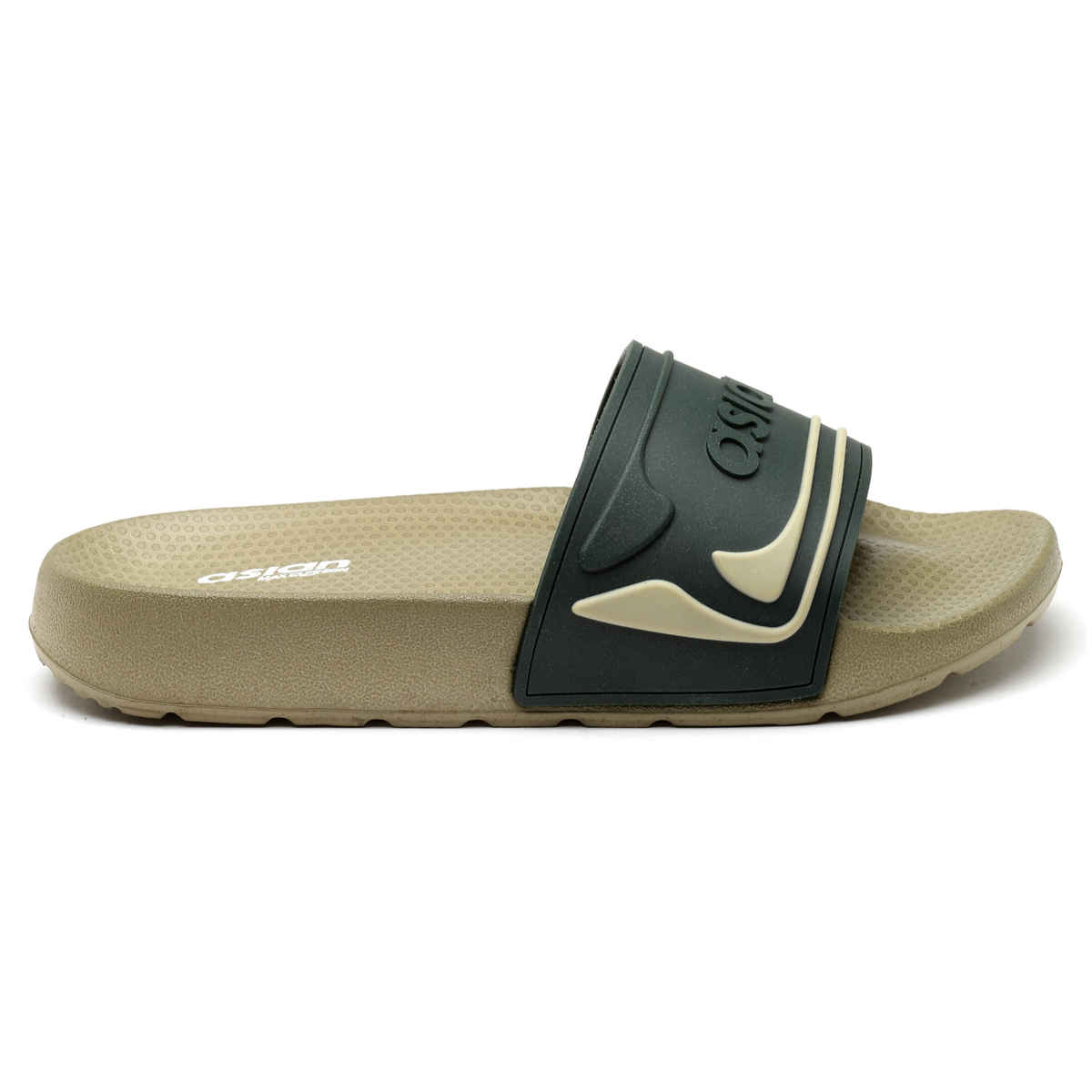 Asian Men's Slides | Slider-34 | Olive - UK 7