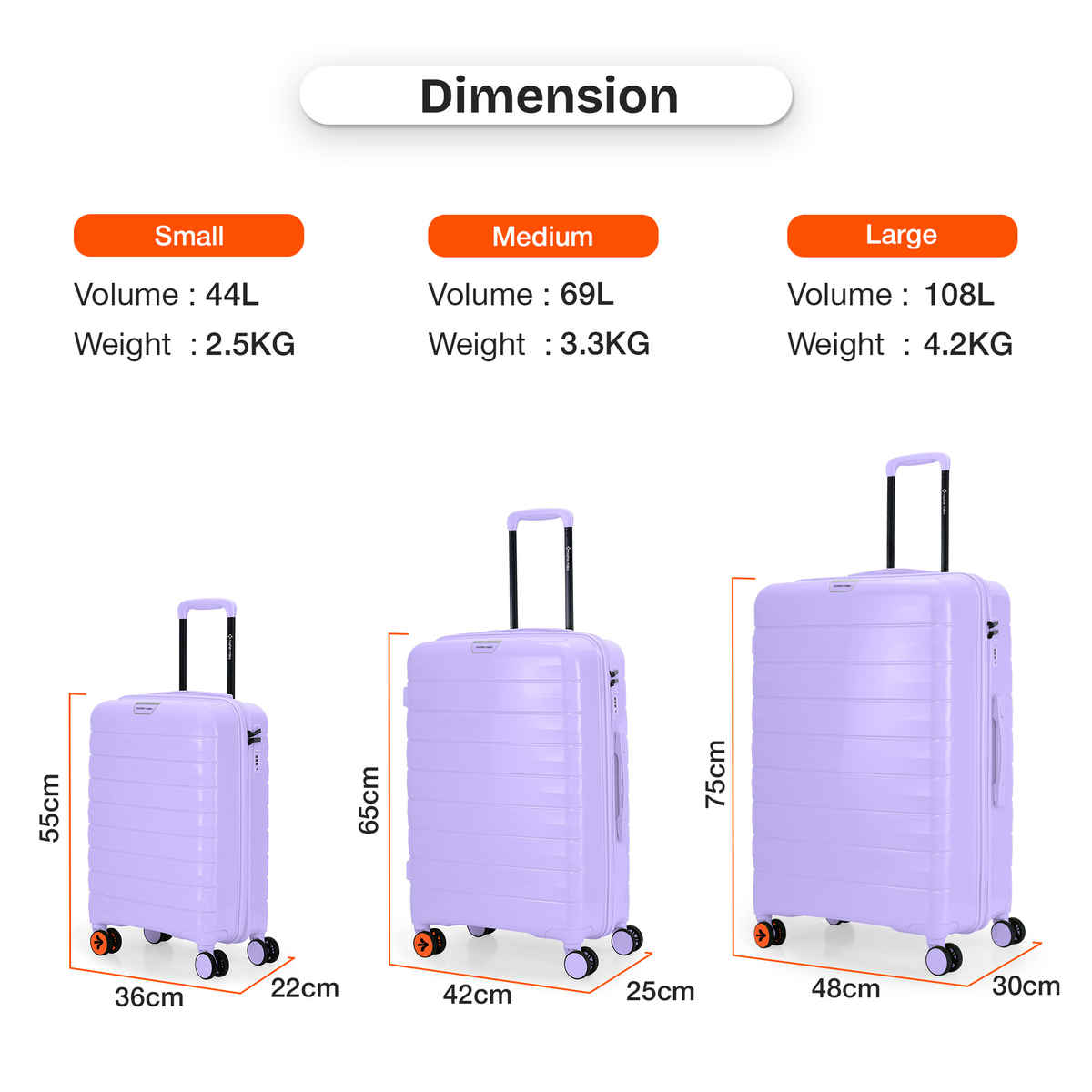 Nasher Miles Vienna Cabin Hard Sided Polypropylene 20 Inch|55 cm Trolley Bag - Purple