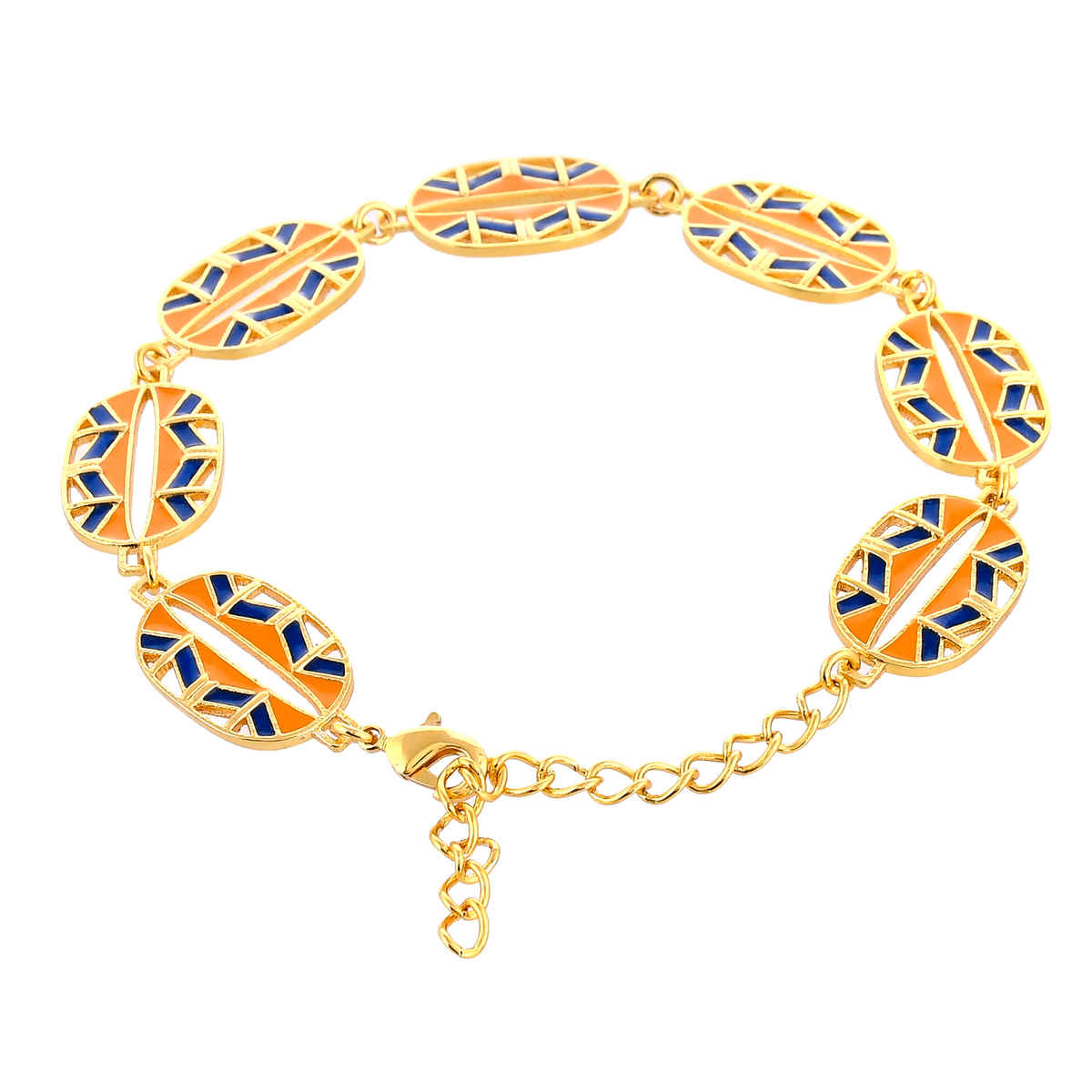 Voylla Zulu Nkosazana Interlinked Enamelled Bracelet