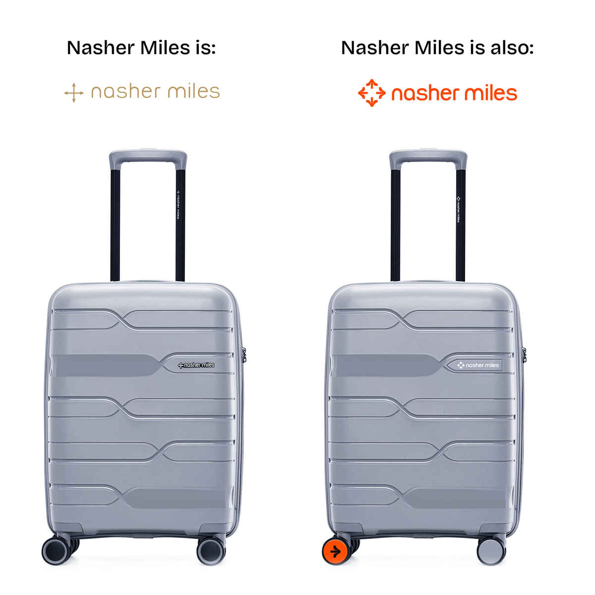 Nasher Miles Paris Cabin Hard Sided Polypropylene 20 Inch|55 cm Trolley Bag - Grey