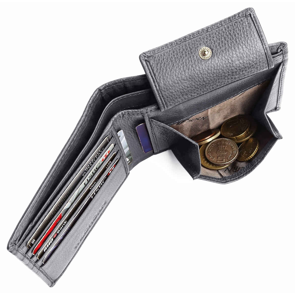 Wildhorn Men's Genuine Leather Bi-fold Wallet | Grey