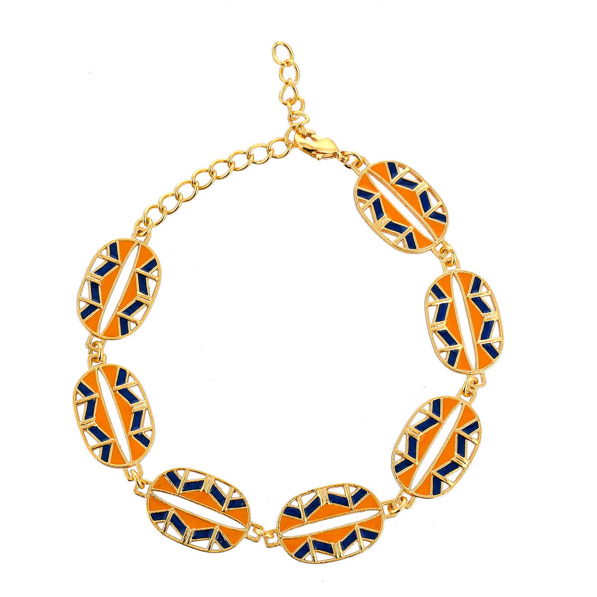 Voylla Zulu Nkosazana Interlinked Enamelled Bracelet