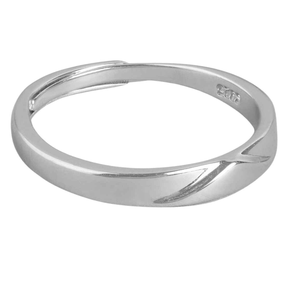 Zavya Rhodium Plated 925 Sterling Silver Ring