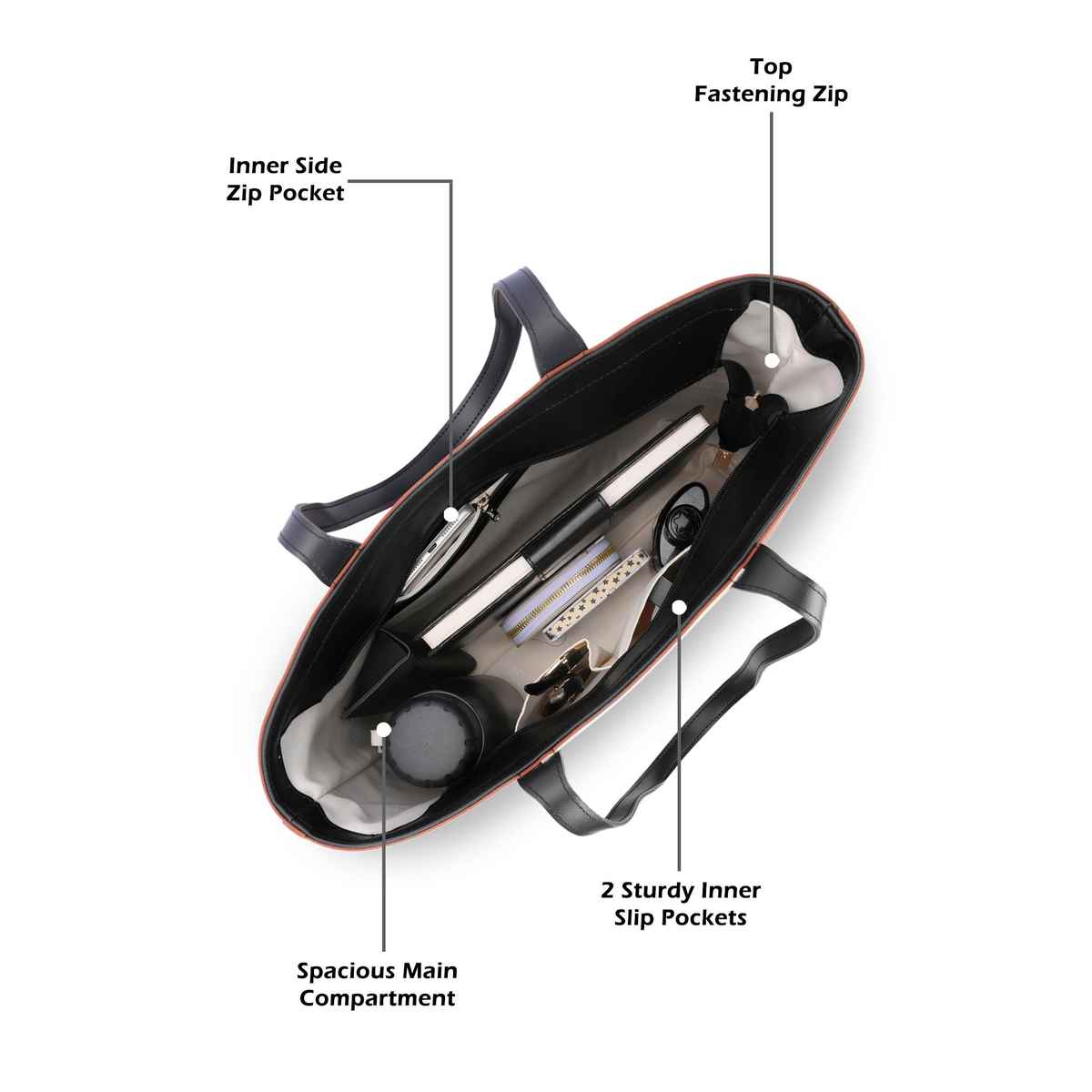 Lavie Women's Colourblock Regan Large Tote Handbag | Tan