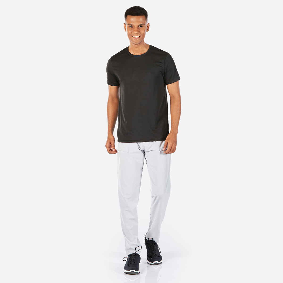 Decathlon | Domyos Men's Regular Fit Cotton T-shirt - Black - XL