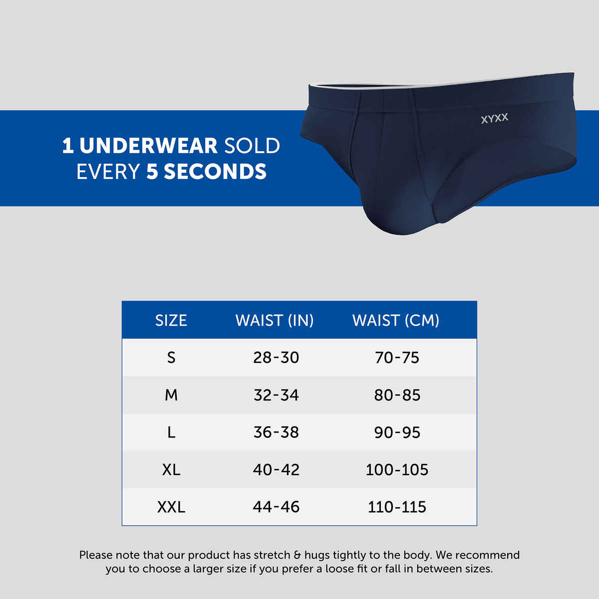 XYXX Men's Uno Modal Briefs pack of 2, Black & Dress Blue| S