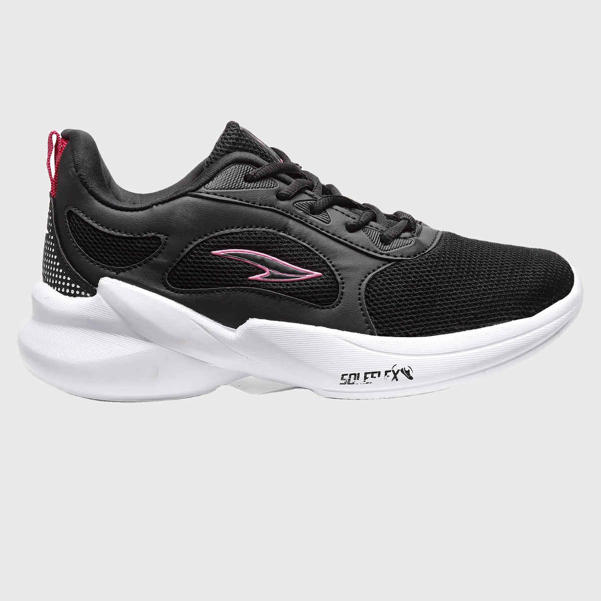 Asian Firefly-04 Women Black Rani Pink Sports Shoes (Size-6)
