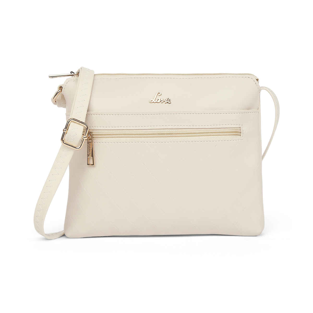 Lavie Women's Slim Top Zip Cross Body Sling Bag | Ladies Purse Handbag | Off White